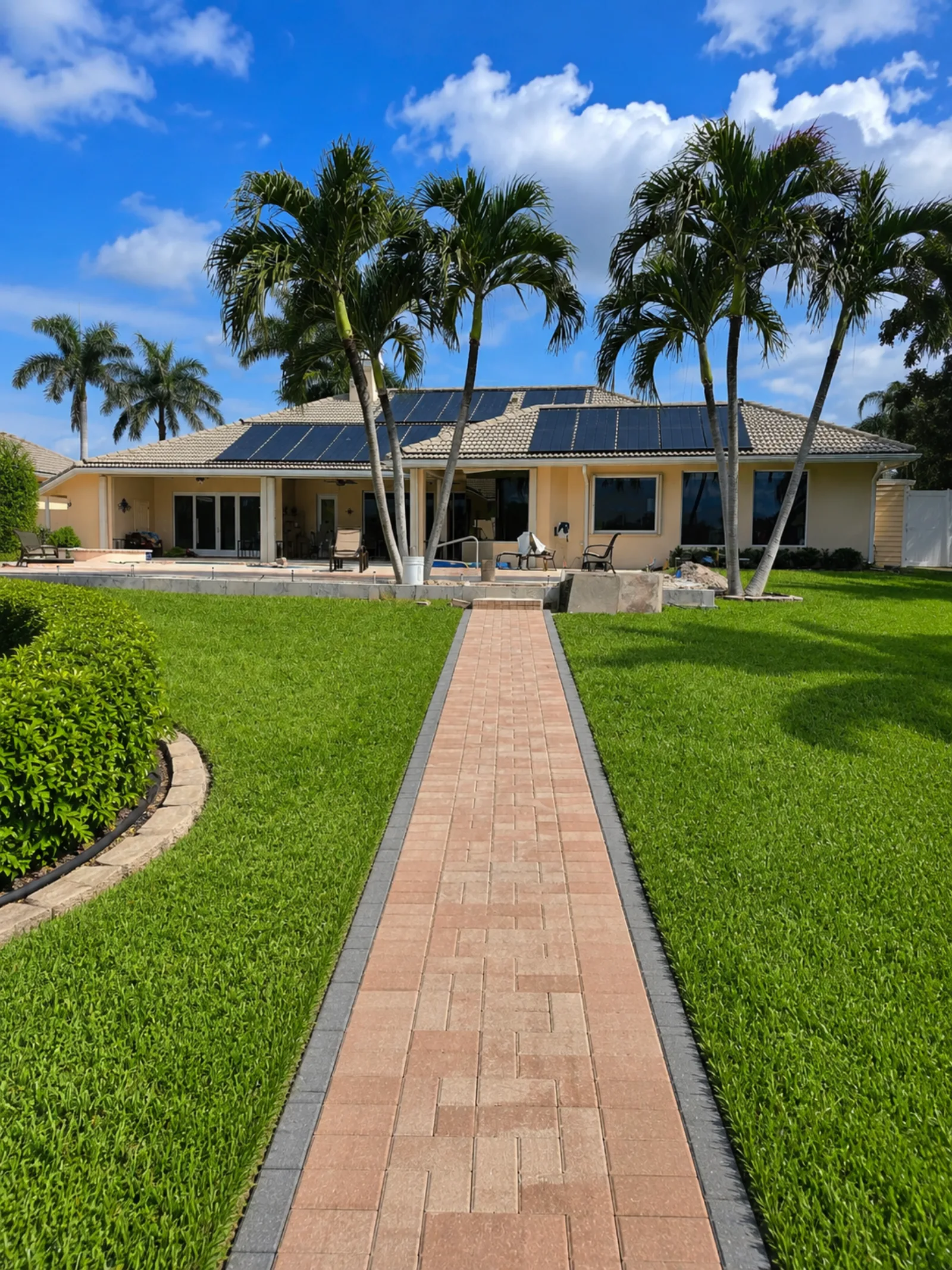 Paver driveway and walkway installation | FDS Pools