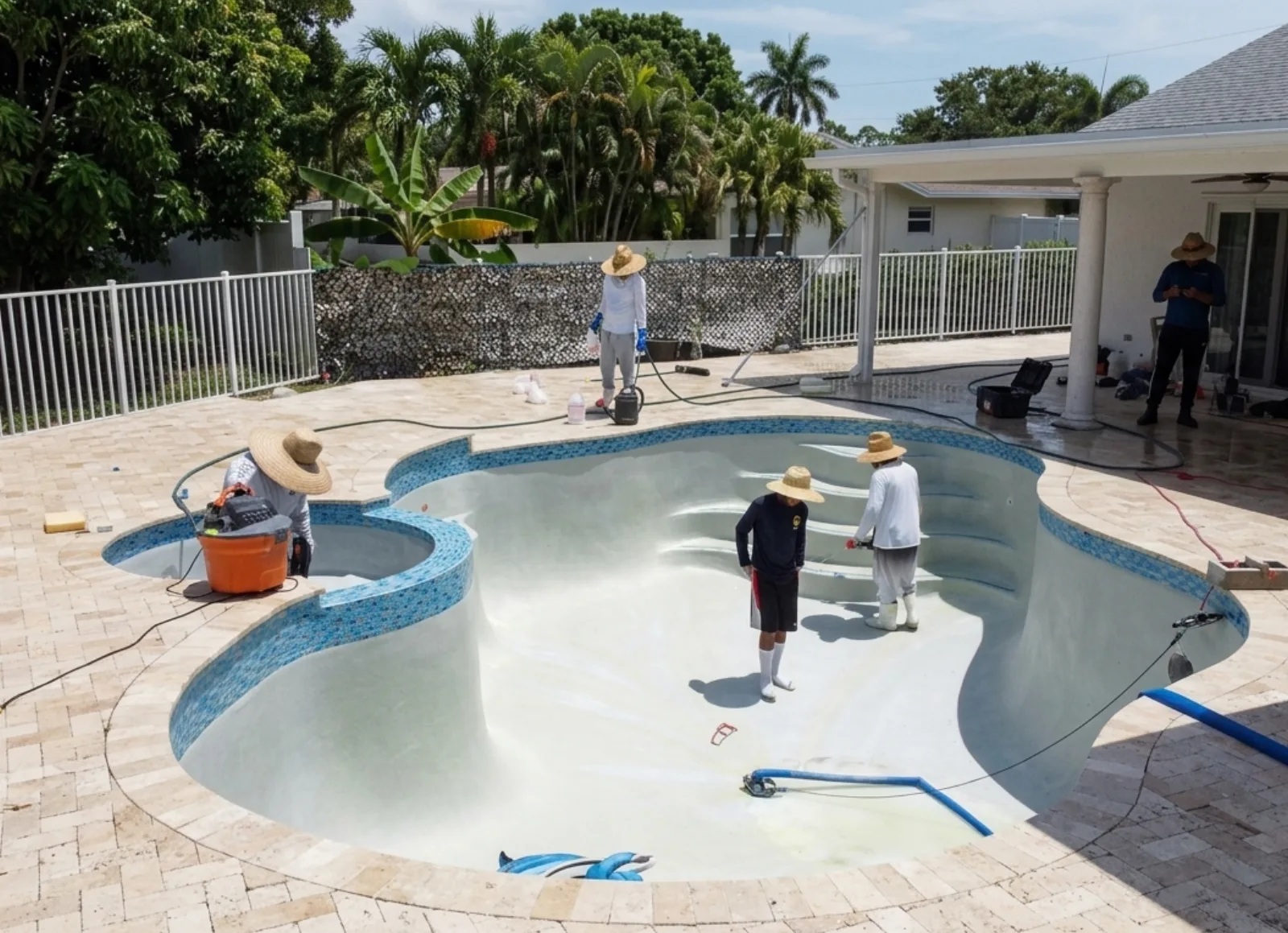 Pool service, resurfacing and repairs in progress | FDS Pools
